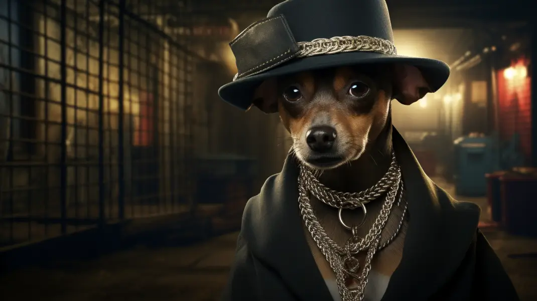 female dog in hat, gangster dog names girl